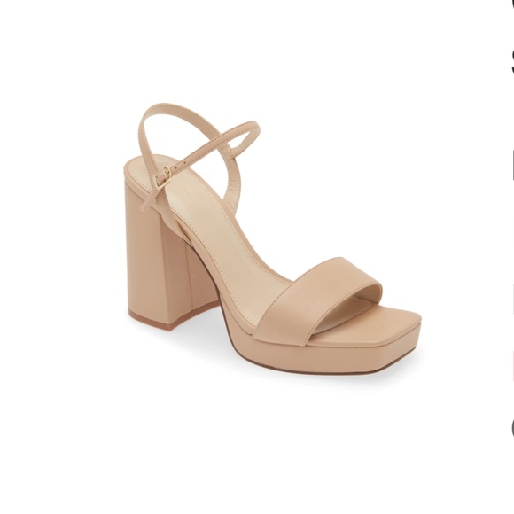 NEW Open Edit Nude Platform Heels - Picture 1 of 4